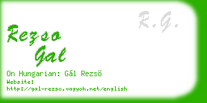 rezso gal business card