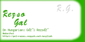 rezso gal business card